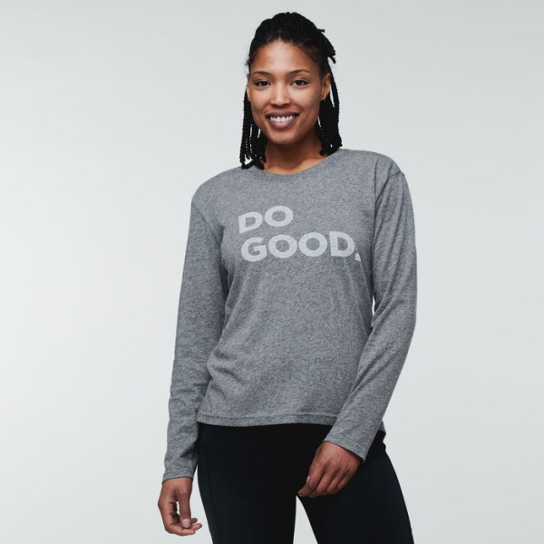 Gråmeleret Cotopaxi Gør God Langærmet T-shirt Damemode